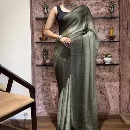 Rangtulika Ethnics Striped Poly Georgette Ready to Wear Saree-picture-22