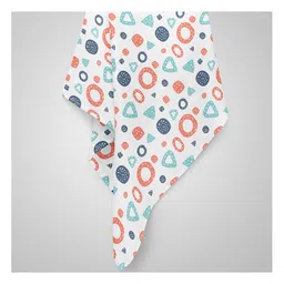 1st Step 100% 2 Ply Printed Muslin Blanket Circle Print - White image 5