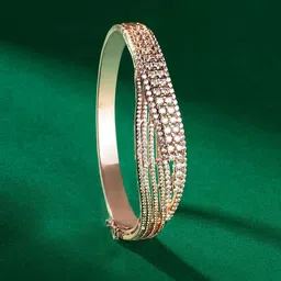 TEEJH Women Rose Gold-Plated Wraparound Bracelet-image-44