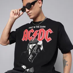 Free Authority ACDC Printed Pure Cotton Oversized Tshirts-picture-54