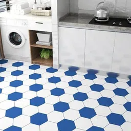 Jaamso Royals Blue Mosaic Design Self Adhesive Floor Sticker Wallpaper-image-85