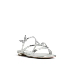 Aldo Silver Synthetic Flats image 1