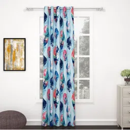 Story@Home Bedspun Raga Aqua Blue Abstract Door Curtain 7 Feet-picture-21
