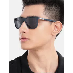 Carlton London Blue Toned with Polarised Lens Rectangle Sunglasses (CLSM510)-picture-27