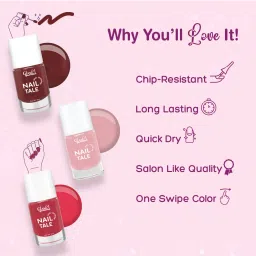 GLAM21 Nail Tale- Nail Lacquer Multicolor Pack Of 3 Combo-01 image 2