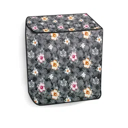 The Furnishing Tree Washing Machine Cover Floral Grey Compatible for LG 6.5 KG Semi-Automatic Top L image 5