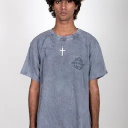 SIX5SIX Unisex Typography Printed Round Neck Drop-Shoulder Sleeves Oversized T-Shirt-picture-22