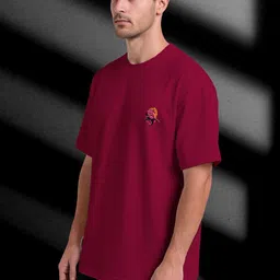 BUYTHATTRENDZ Animal Graphic Printed Drop-Shoulder Sleeves Cotton Oversized T-shirt image 2