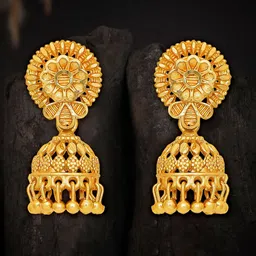 Luv Fashion Floral Jhumkas Earrings-picture-36