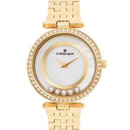 D'SIGNER Women Mother of Pearl Dial & Stainless Steel Bracelet Style Straps Watch 901GM.6L-image-6