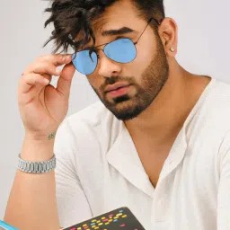 RESIST EYEWEAR Unisex Black Blue Candy Night Vision Aviator Sunglass(AIRCRAFTS BLACK BLUE CANDY)-58-image-39