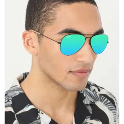 RESIST EYEWEAR Unisex Black Green Reflector Aviator Sunglass(AIRCRAFTS BLACK GREEN REVO)-58-image-21