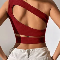 BAESD One Shoulder Crop Top image 3