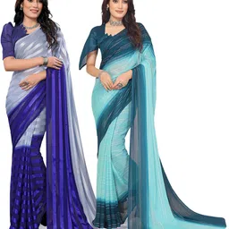 Moda Rapido Women Striped Satin Saree-image-86