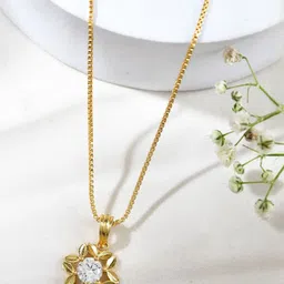 Jewels Nest Stainless Steel Gold-Plated Stones Studded Statement Necklace-image-28