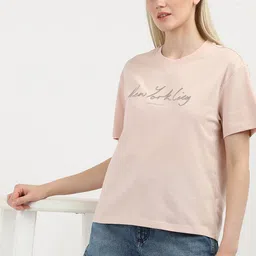 Calvin Klein Jeans Women V-Neck Extended Sleeves Pockets T-shirt image 3