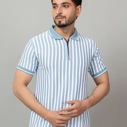 INSPRIE Men Striped Polo Collar T-shirt-picture-10