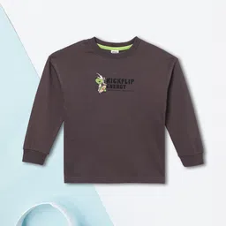 max Boys Printed Round Neck Pure Cotton Casual T-shirt image 1