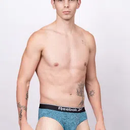 Reebok Men Printed Mid-Rise Basic Brief-LJABF01-RBLU image 3
