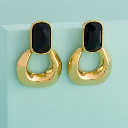 Kushal's Fashion Jewellery Gold-Plated Drop Earrings-image-8