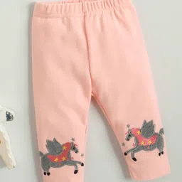 Kookie Kids Full Length Leggings Horse Patch - Pink-image-16
