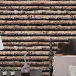 INDIAN ROYALS Brown Wooden Bamboo Tree Printed Self-Adhesive Wall Sticker-image-28