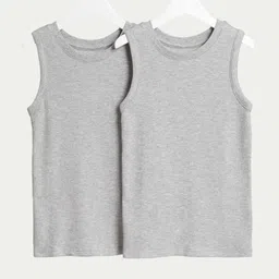 Marks & Spencer Boys Pack Of 2 Round Neck Thermal Tops-picture-18