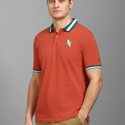 Louis Philippe Sport Men Printed Polo Collar Slim Fit T-shirt image 2