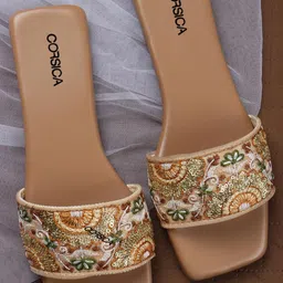 CORSICA Women Embellished Ethnic Open Toe Flats-image-76