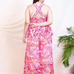 DEEBACO Printed Sleeveless Top & Trouser With Dupatta Co-Ords image 5