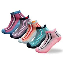 HRX by Hrithik Roshan Women Pack Of 5 Assorted Ankle-Length Socks-picture-35