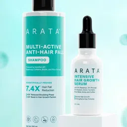 ARATA Set Of 2 Multi Active Anti Hair Fall Shampoo With Hair Growth Serum image 1