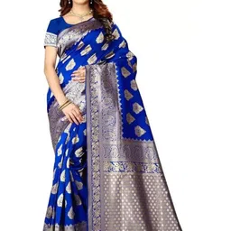 Florence Ethnic Motifs Woven Design Zari Pure Silk Kanjeevaram Saree-picture-22