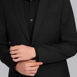 VK Global Notched Lapel Single Breasted Cotton Blazer image 3
