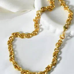 PYR FASHION Men Gold-Plated Rolo Link Chain-picture-13