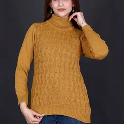 Moda Rapido Women Cable Knit Woollen Pullover-picture-29