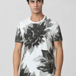 Mufti Men Floral Printed Slim Fit T-shirt-picture-17