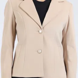 YOUNG CLUB CLASSIC Self Design Notched Lapel Overcoat image 2