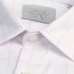 Arrow Tailored Fit Windowpane Checked Pure Cotton Formal Shirt image 2