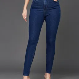 Miss Chase Spider Lily Women Skinny Fit High-Rise Light Fade Compression Jeans-image-24