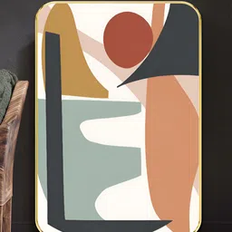 SAF White & Grey Geometric Printed Wall Art-picture-18