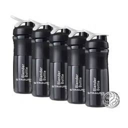 STRAUSS Black & White Single Plastic Printed Water Bottle-picture-36