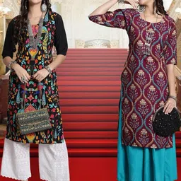Ethnic basket Women Multicoloured Kurtas-picture-26