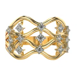 VALANOVA Sterling Silver Yellow Gold Plated 0.27 Ct Lab Grown Diamond Ring-picture-33