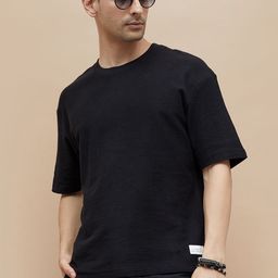 CODE by Lifestyle Men Solid Round Neck Cotton Oversized T-shirt-picture-32