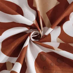 KLOTTHE Rust Abstract Printed 300 TC Bedsheet With 2 Pillow Covers 2.50 m x 2.25m image 3