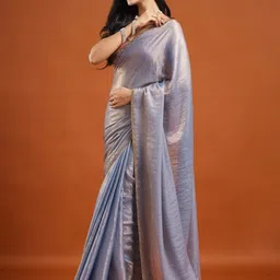 LOROFY Beads and Stones Silk Blend Tussar Saree image 4