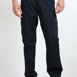 U.S. PITCHERS Men Loose FitMid-Rise Cargos Trousers-picture-11