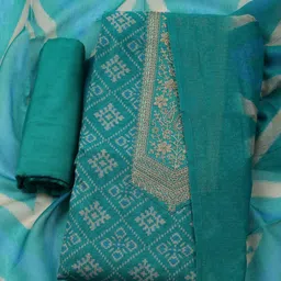 Meena Bazaar Printed Unstitched Dress Material-image-14