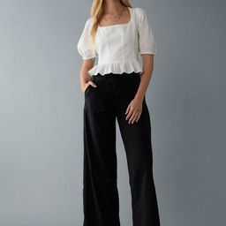 AMERICAN EAGLE OUTFITTERS Women Mid-Rise Wide Leg Trousers-picture-0